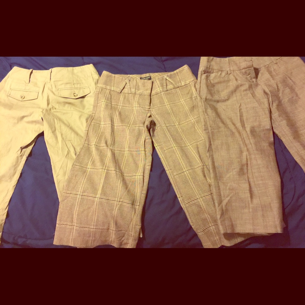 3 pairs of Capris Khaki $16 Size S